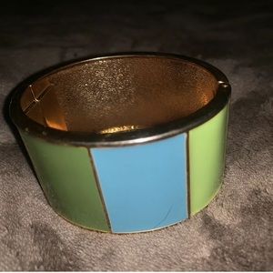 Trina Turk Green Enamel Cuff Banana Republic